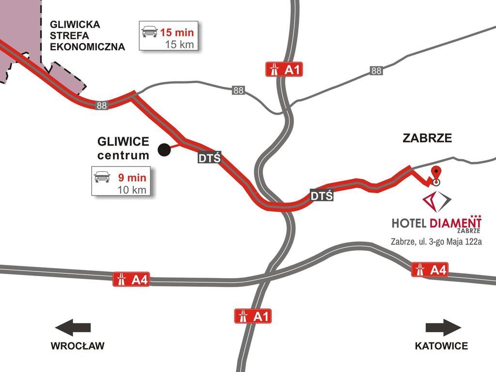 Hotel Diament Zabrze - Gliwice Экстерьер фото